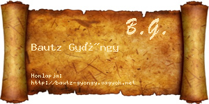 Bautz Gyöngy névjegykártya
